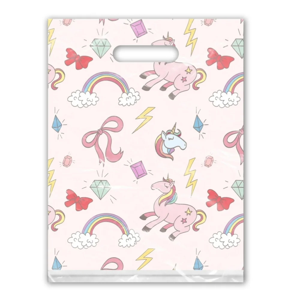 🍉 9x12 Rainbow Unicorn Designer Poly Bags With Handle!